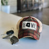 Arizona home  vintage style distressed trucker hat cap plaid