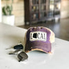 Arizona local  vintage style distressed trucker hat cap purple