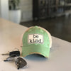 Be kind vintage style distressed trucker hat cap mint