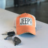 jeep girl distressed vintage style trucker hat cap