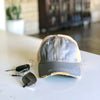 vintage style distressed trucker hat cap lt. blue