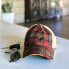 vintage style distressed trucker hat cap plaid