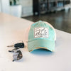 simply blessed vintage style distressed trucker hat cap aqua