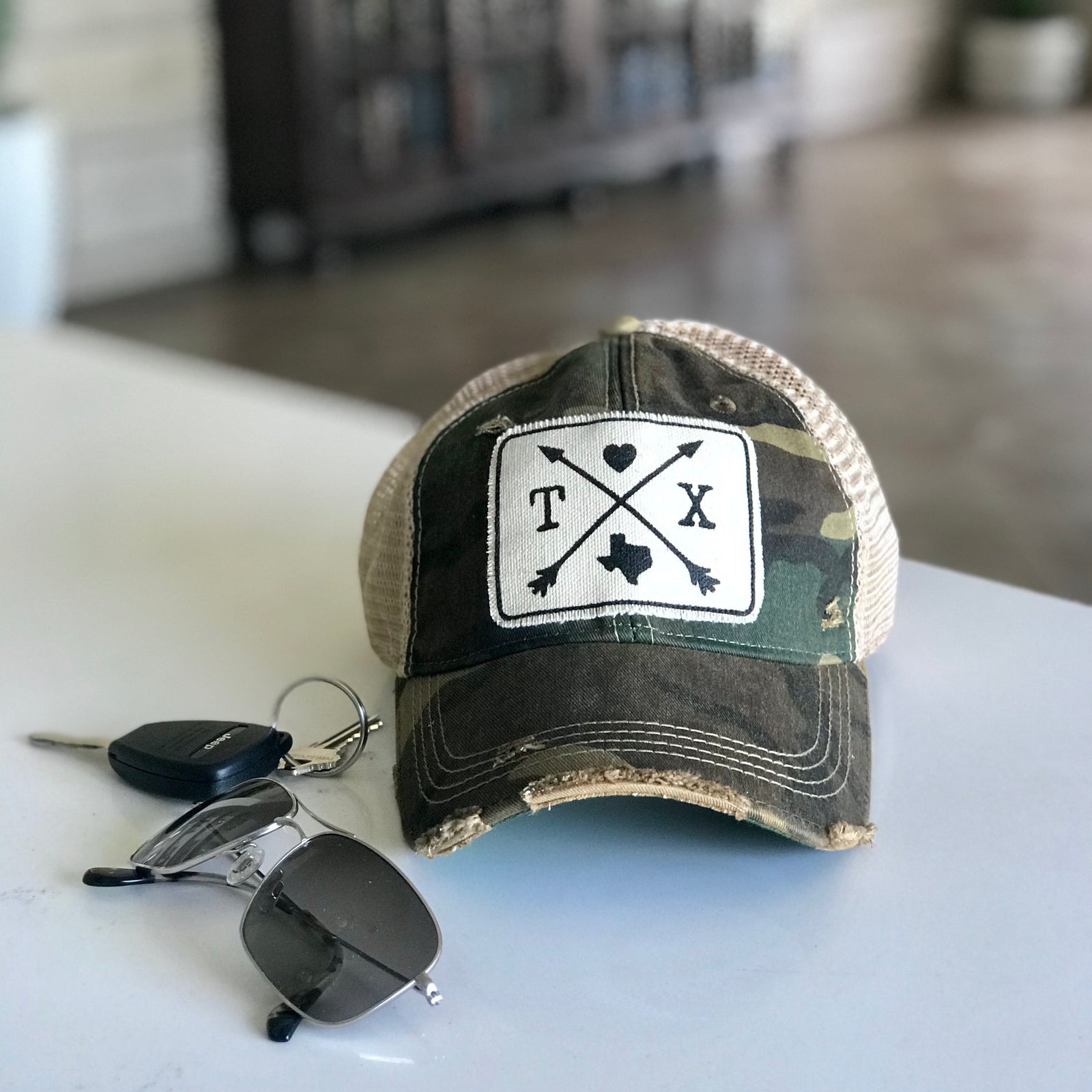 texas state patch hat, Texas state patched cap, Texas state distressed trucker hat, Texas vintage style trucker cap, Texas baseball cap